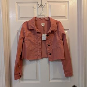 a.n.a Women's Coral Cropped Jean Jacket